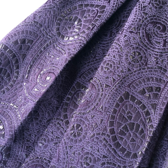 Banana Republic Dress Purple Cocktail Cap Sleeve - Picture 6 of 8